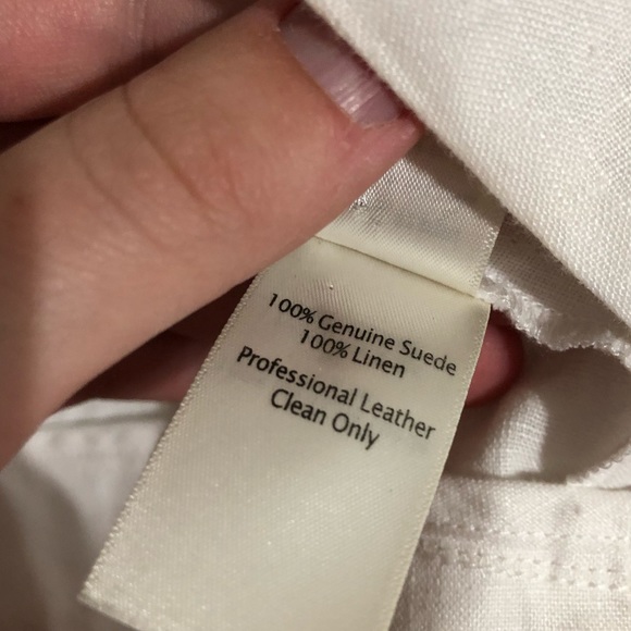 ecru Jackets & Coats Ecru Suede And Linen Bomber Jacket Poshmark